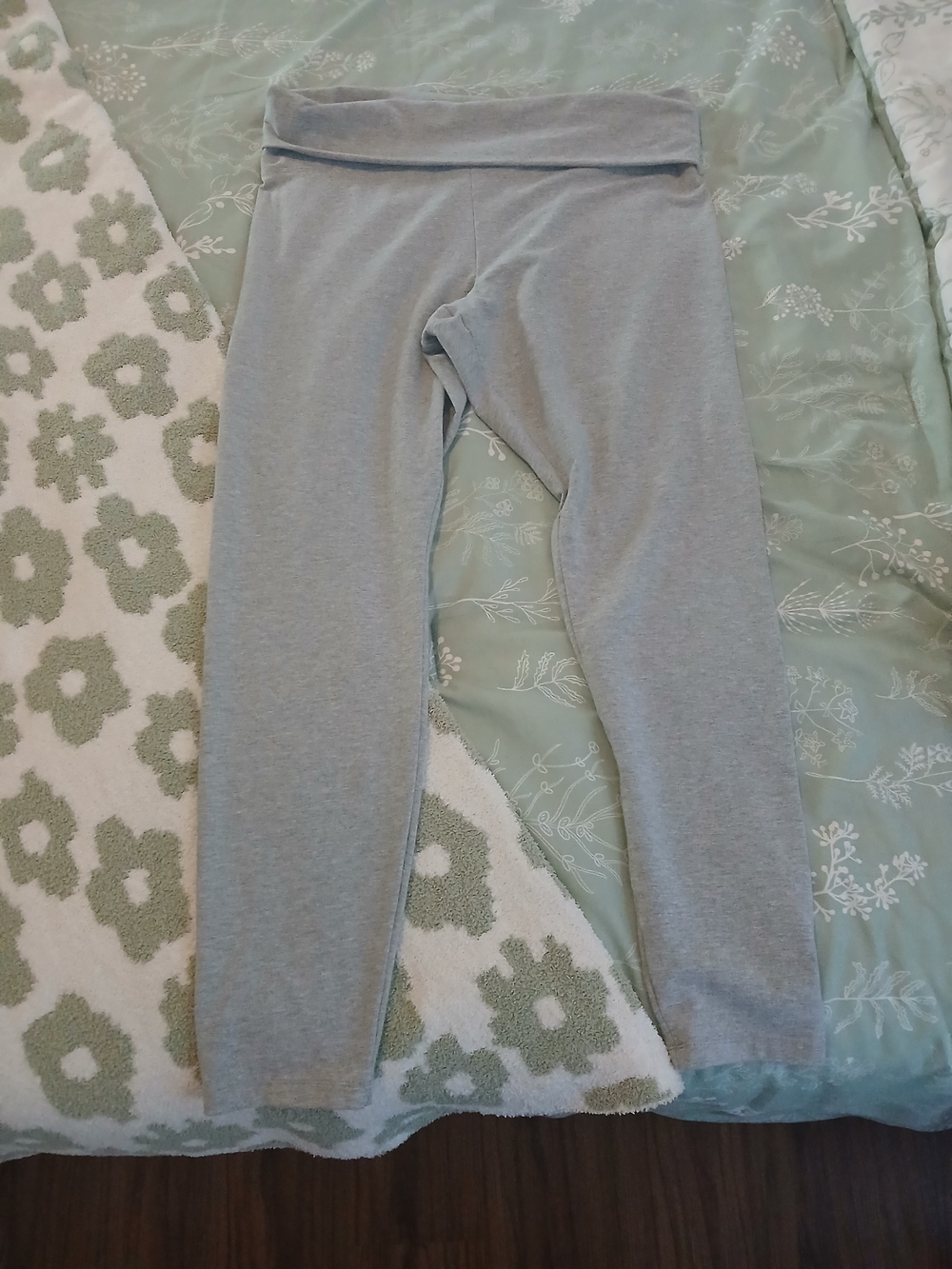 PINK Victoria's Secret Heather Gray Fold-Over Waist Leggings